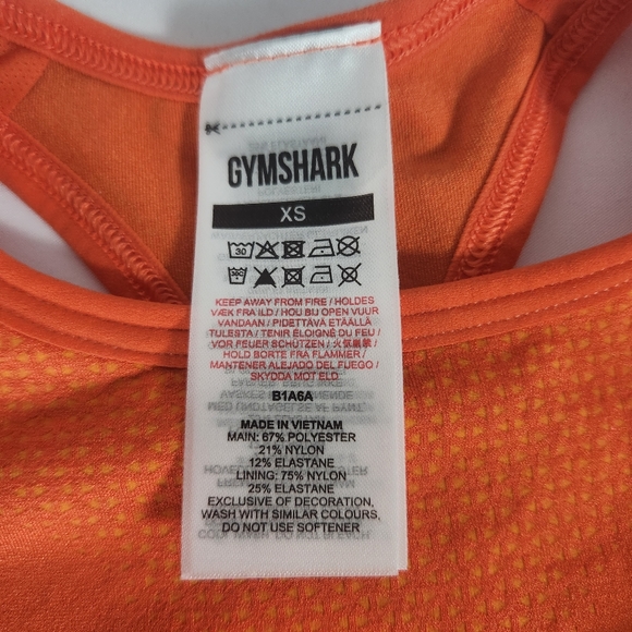 Gymshark Apparel Size XS Orange Crush Top with Jet Black Leggings - Picture 6 of 8
